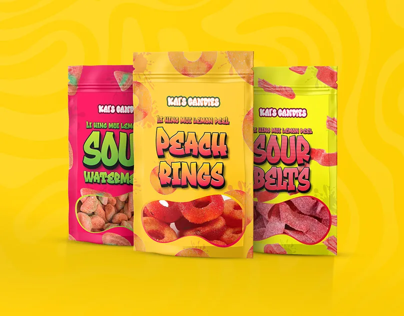 Candy Pouch Packaging Design for Kai's Candies