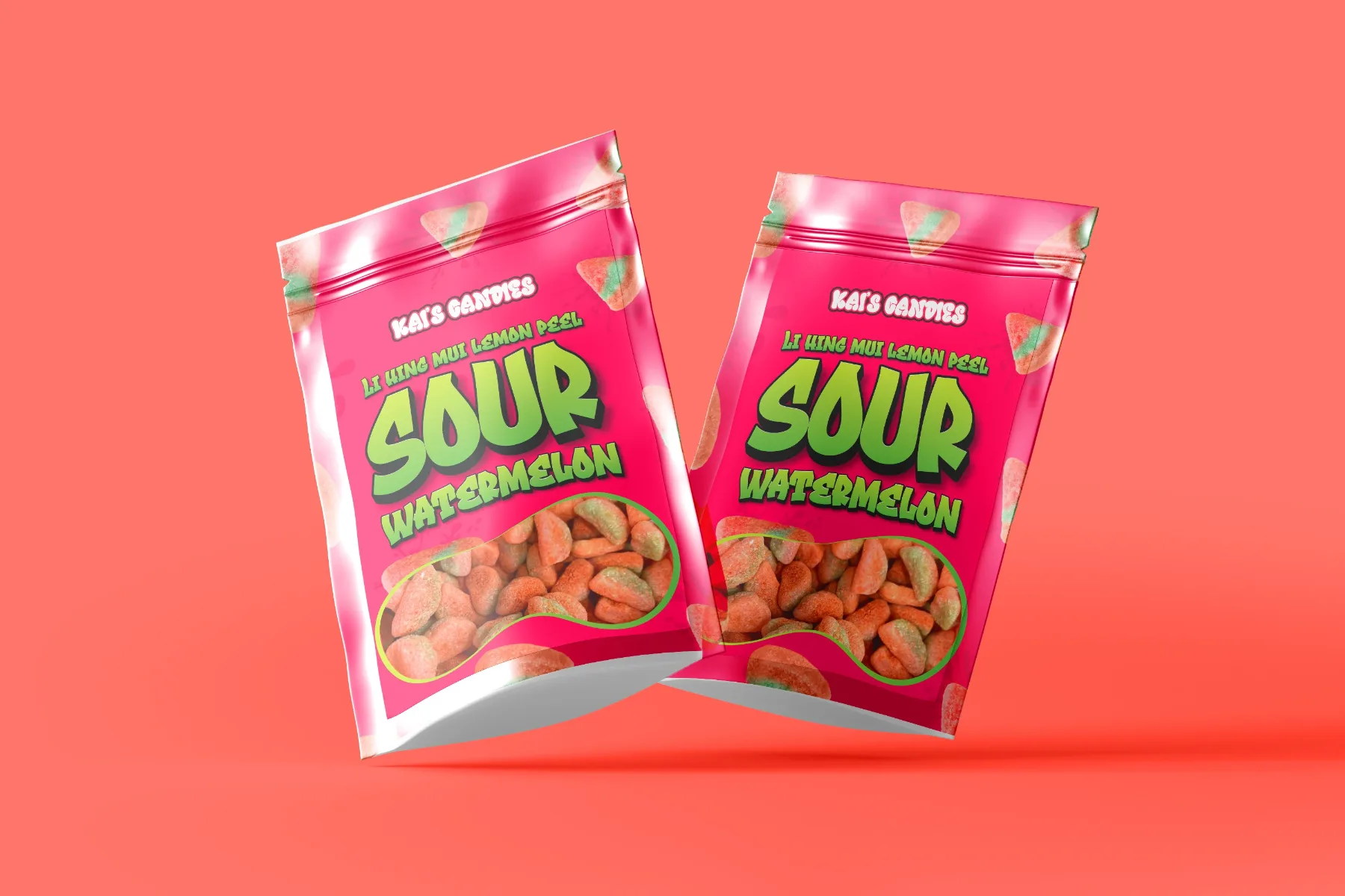 Candy Pouch Packaging Design for Kai's Candies for Kai's Candies