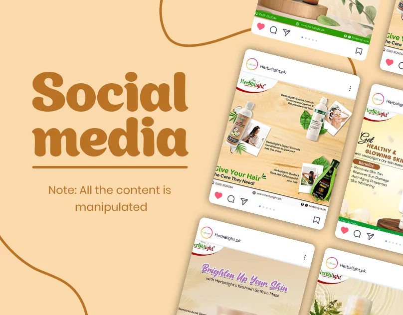 Herbalight Beauty & Skincare Social Media Designs