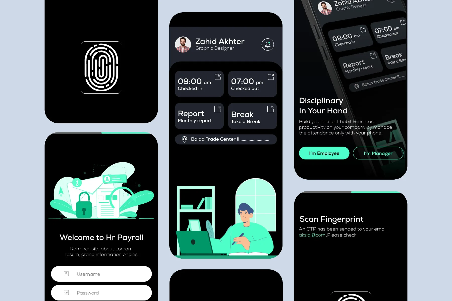 Attendance Mobile App UI Design