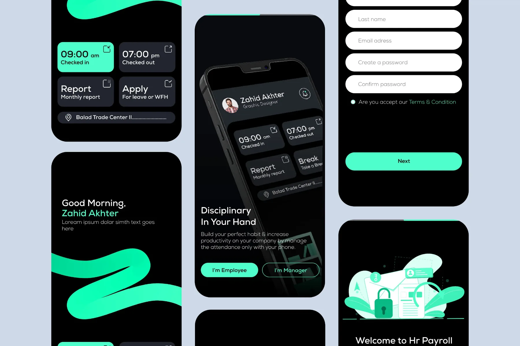 Attendance Mobile App UI Design