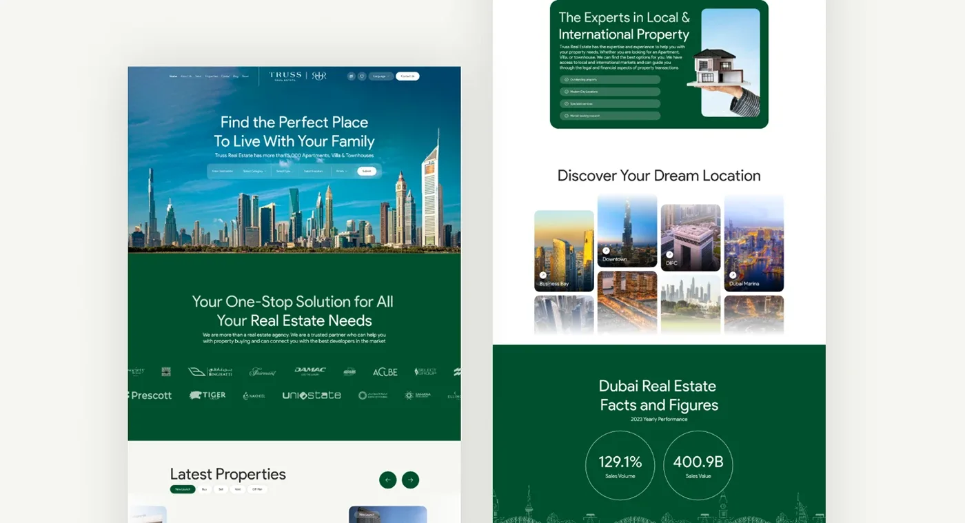 Real Estate Modern Website Design