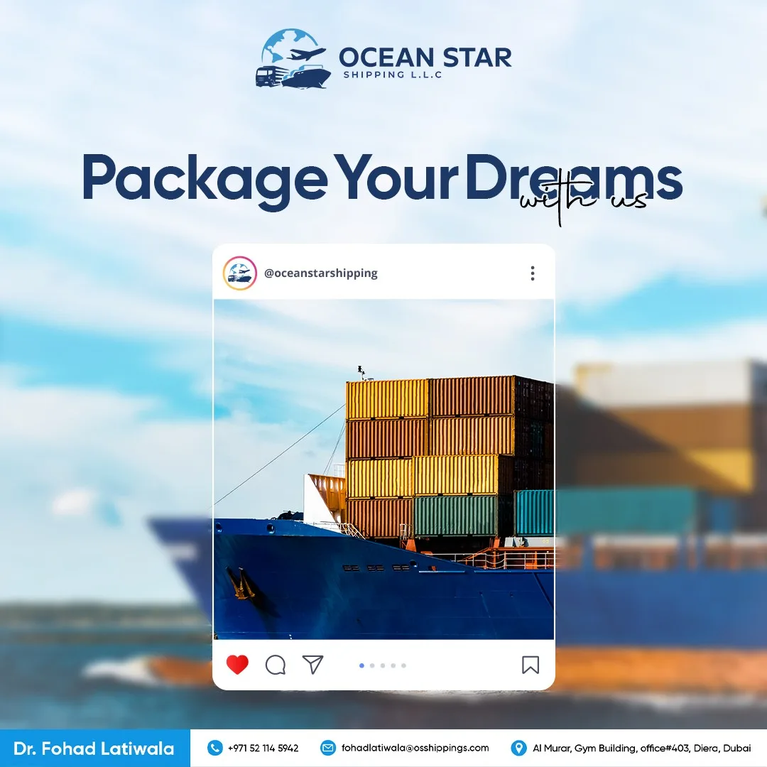Ocean Star Shipping Social Media Designs for Ocean Star Shipping